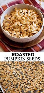 Roasted Pumpkin Seeds Super Easy Recipe With A Step By Step Tutorial Only 3 Ingredients Away To Sav Pumpkin Seed Recipes Roast Pumpkin Roasted Pumpkin Seeds