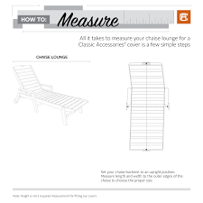 ( 5.0) out of 5 stars. Classic Accessories Montlake Water Resistant 72 Inch Patio Chaise Lounge Slipcover Heather Fern Overstock 27322243
