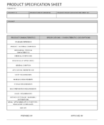 Specification sheet provides a consumer sufficient amount of details and information about a production from its elements to its final use or operation. Product Development Specification Hill Innovative Solutions