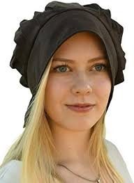 Battle-Merchant Medieval hood with pleats for women, women's hat, medieval  hat, headwear, Brown, One size : Amazon.nl: Fashion