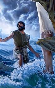 Image result for PETER TRIES TO WALK ON WATER