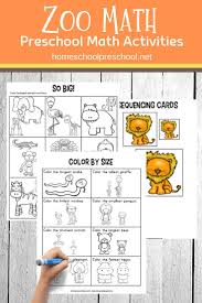 Free Printable Zoo Math Worksheets For Preschoolers Math Activities Preschool Free Preschool Worksheets Preschool Math