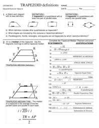Trapezoids 1b answer section 1 ans: Fillable Online Trapezoid Median Theorem V Tamdistrictorg Fax Email Print Pdffiller