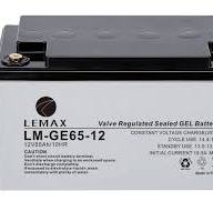 Lead Acid VRLA GEL Battery for Emergency Power System GEL 12V65Ah- Lemax