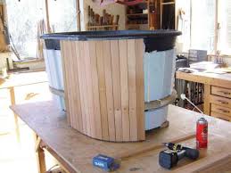 Diy hot tub of wood, made with felder woodworking machines. Diy Hot Tub Diy Mother Earth News