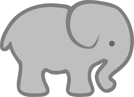 Baby Shower Baby Elephant Clipart Black And White Gray Elephant Outline Clip Art At Vector Clip Art Elephant Outline Elephant Clip Art Elephant Line Drawing