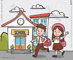 Gratis untuk komersial tidak perlu kredit bebas hak cipta. Gambar Sekolah Kartun Berwarna