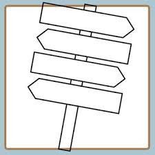 We've had previous customers cut directional yard signs into the shape of an arrow and they turn out great. Directional Signs Distance To Signs Blank Template Arrow Clip Art