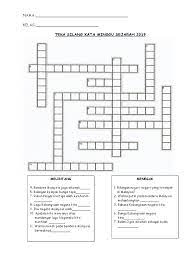 Lengkapkan teka silang kata di bawah berdasarkan. Silang Kata