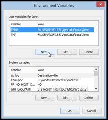 path environment variables in windows