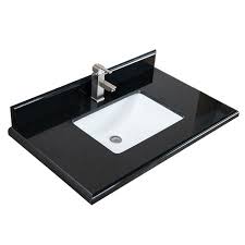 What to consider when buying a bathroom sink. Gef Bathroom Vanity Countertop 37 In Crystal Black Granite 37ctcb Rona