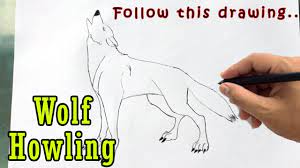 Step by step instructions on drawing a simple wolf howling at the moon. Wolf Howling Drawing Easy How To Draw A Wolf Howling At The Moon Step By Step Youtube