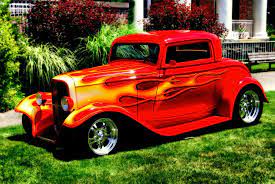 red car with flames of fire red car car tv shows car