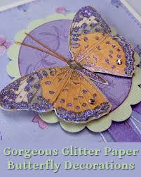 Gorgeous Glitter Paper Butterfly Decorations Feltmagnet