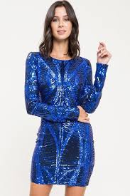Black Mesh Mini Bodycon Dress Featuring Royal Blue Sequins Long Sleeves Padded Shoulders Fully Lined Metal Back Zip Cl Mini Dress Dresses Sequin Mini Dress