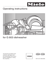 See full list on dishwasherexpert.org Miele Hg02 Operating Instructions Manualzz