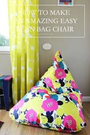 How To Make An Amazing Easy Bean Bag Chair Live Colorful Bean Bag Chair Diy Bean Bag Diy Bean Bag Chair