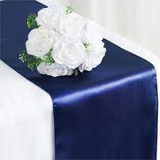 Get 5% in rewards with club o! 12 X108 Navy Blue Satin Table Runner Efavormart