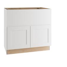 What makes this trend such a mainstay in kitchen design? Home Decorators Collection Newport Assembled 36x34 5x24 In Plywood Shaker Farm Sink Base Kitchen Cabinet Soft Close In Painted Pacific White Fsb36 Npw The Home Depot