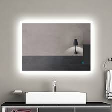 Even though the lighted bathroom mirror is also wall mounted, they are totally different from the ones you fit inside of your. Led Bathroom Mirror Light Illuminated Demister Pad Touch Control Wall Mount Ip44 Ebay