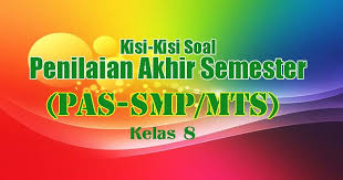 Susunan dari kisi kisi soal pat ukk tematik terpadu kelas 1 tema 8 kurikulum 2013 semester 2 yaitu terdiri atas tema, sub tema, muatan pelajaran, komponen dasar, indikator soal, bentuk soal dan nomor soal. Kisi Kisi Pas Matematika Kelas 8 Smp Tahun 2020 2021