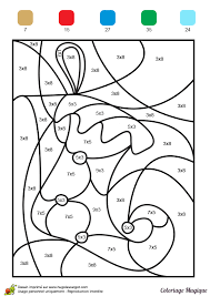 Dessin à colorier magique table multiplication 6. Dessin A Colorier Magique Multiplication Une Chaussette De Noel