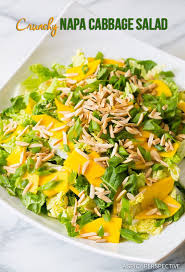 Crunchy Napa Cabbage Salad A Spicy Perspective Napa Cabbage Salad Napa Cabbage Recipes Napa Cabbage