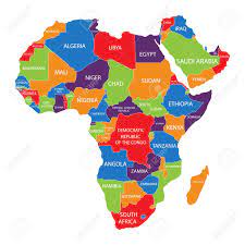 Africa is always in my heart and part of my soul. Raster Illustration Africa Map With Countries Names Isolated Stock Photo Picture And Royalty Free Image Image 98020807