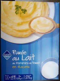Maybe you would like to learn more about one of these? Puree Au Lait De Pommes De Terre En Flocons Leader Price 375 G
