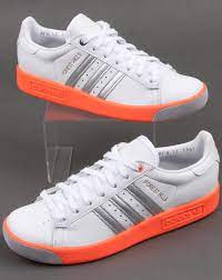 Maybe you would like to learn more about one of these? Adidas Forest Hills Trainers White Silver Orange 80s Casual Classics