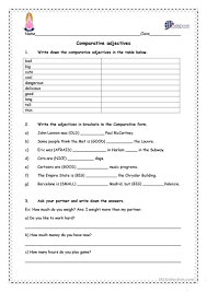 Worksheets, lesson plans, activities, etc. Comparative Adjectives Activities Esl