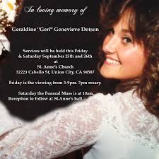 Search Geraldine Dotson Obituaries and Funeral Services
