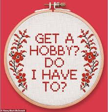 38 w x 38 h. Hobby Anyone Cross Stitching Or How About Archery Daily Mail Online