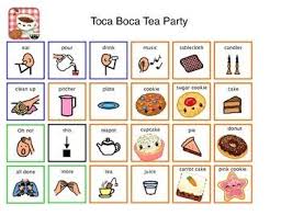 Communication Board For Toca Boca Tea Party On Ipad Boardmaker Communication Board Tea Party