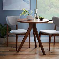 Table extends and can easily seat 4. Tripod Dining Table Walnut Small Kitchen Tables Round Dining Table Small Dining Table