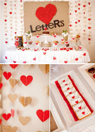 Romantic Birthday Table Decoration Ideas For Husband Love Letters Dessert Table Husband Birthday Heart Party Kara S Party Ideas Heart Party Valentines Day Party Valentines Party