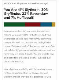 What Is Your Hogwarts House Percentage Harry Potter House Quiz Harry Potter Quizzes Hogwarts