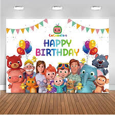 76 happy birthday clipart images. Cartoon Theme Cocomelon Photography Backgrounds Balloons Kids Happy Birthday Party Table Backdrops Photo Studio Custom Poster Background Aliexpress