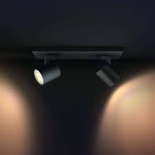 philips hue runner spot variateur a 2 lampes noir de philips hue plafonnier led projecteur led lampes noires