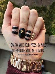Ginger Next Door Tips For Making Press On Nails Last Press On Nails Studded Nails Diy Nails