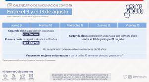 Se han incluido nuevos apartados, como aplicación de vacunas, prescripción y registro, así como datos de coberturas del año anterior, con el fin de realzar la importancia de estos puntos sumamente relevantes en la vacunación. Conozca El Calendario De Vacunacion Entre El 9 Y El 13 De Agosto El Mostrador