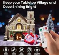 Rumsheme Remote Control Lighting System, 9.8Ft Accessory Cord with 5LED C7  Warm White Bulbs, Built-in 4 Lighting Modes and Timer, Perfect for ...