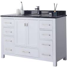 Now's the time to save early! Miseno Mv Prm48w Bw White Black Top Prim 48 Free Standing Vanity Set With White Solid Oak Cabinet Cultured Marble Top And Undermount Sink Mirror Sold Separately Miseno Com