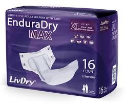 Amazon.com: LivDry EnduraDry Max XL Adult Diapers with Tabs, Up to  12-Hours, Super Absorbent Incontinence Underwear, Leak Protection Briefs,  Extra ...