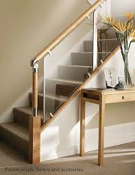 Glass And Wood Stair Railing Interior Stairs Staircase Design Stair Railing Design