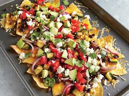 If you are looking for easy nacho recipes then these healthy loaded nachos are better than the best bar food around!meaty pita nachos from guy's guide to eating well cookbook with mediterranean condiments topped with cool cucumber sauce and ground sirloin makes a delicious beef nachos recipe. 15 Healthy Nacho Recipes Cooking Light