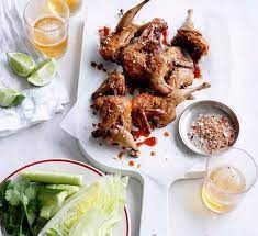 Fried Quail With Cucumber And Lettuce Wedges Recipe Fried Quail Lettuce Wedge Quail Recipes