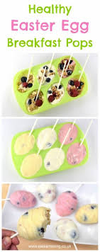Easter usually falls during spring, a time when we turn to ideas of renewal and away from the heaviness of winter. Healthy Easter Egg Breakfast Popsicles Recipe Eats Amazing Healthy Easter Healthy Easter Treats Easter Snacks