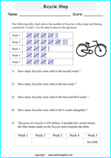 printable tally chart or frequency chart worksheets for