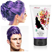 Hair color dye chalk comb mini disposable personal salon use temporary crayons feature: Buy Fun Temporary Hair Color Wax Wash Out Hair Color Hair Dye Wax Hair Styling Coloring Hair Wax For Halloween Wash Off Easily Fast Coloring On Zero Damage To Hair Purple